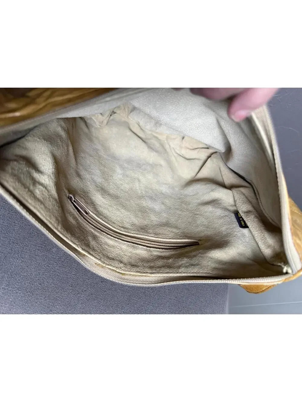 1970's Hobo Bag Tan Eel Skin + Snakeskin Leather Luxe Boho Bag